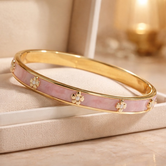 Gold Bangle Pink Kate Spade Bracelet Charm Bracelet Kate Spade Bangle Pink Buy Kate Spade New York Pink Lock  Spade Charm Bangle In Metal